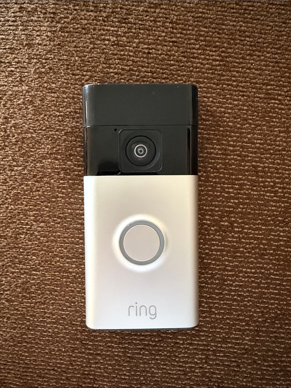 Ring Doorbell in Silver and Black